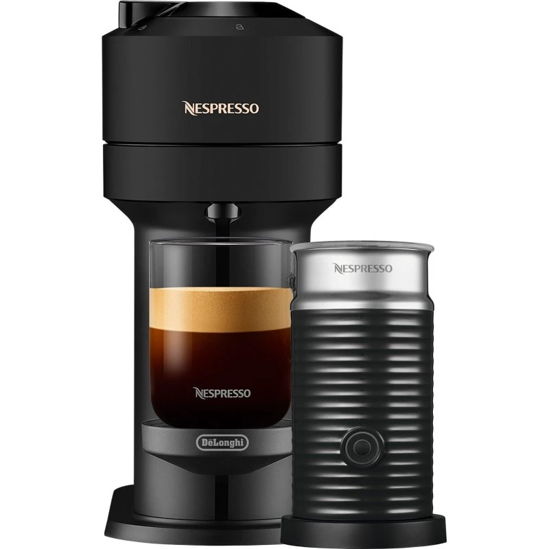 Nespresso Vertuo Next Value Pack med Mælkeskummer, sort