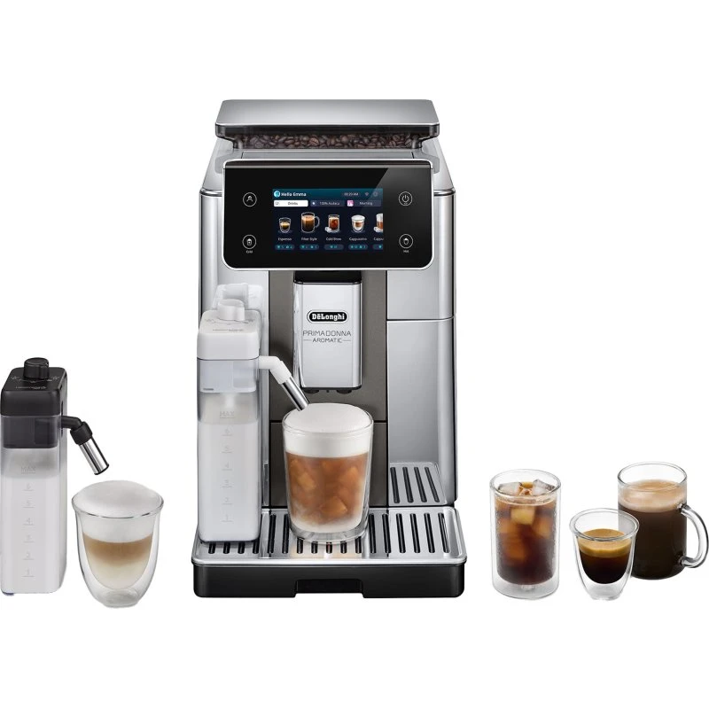 Delonghi ECAM630.75.TSM Primadonna Aromatic Espressomaskine, Sølv
