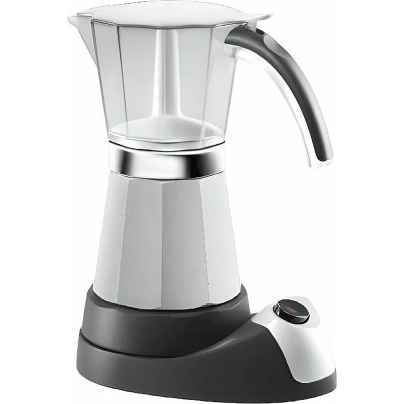 De'Longhi Alicia Plus EMKM6B, elektrisk italiensk kaffekande, hvid, 6 kop