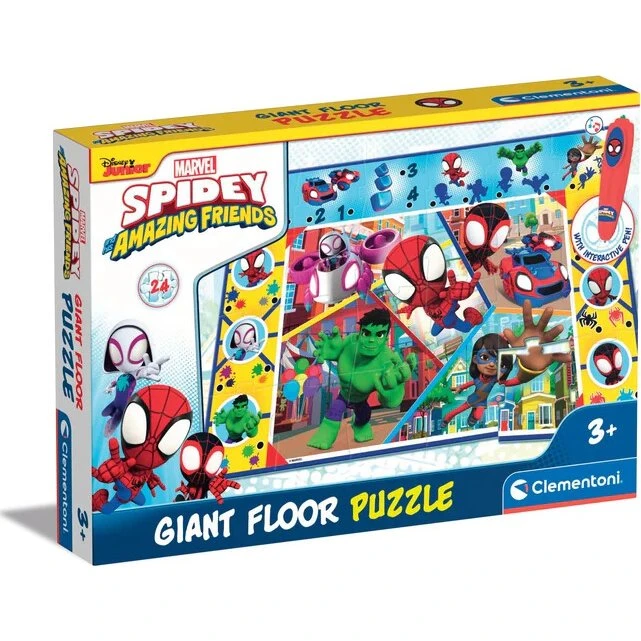 Clementoni Marvel Spidey Gulvpuslespil – 24 Brikker, 70 x 100 cm