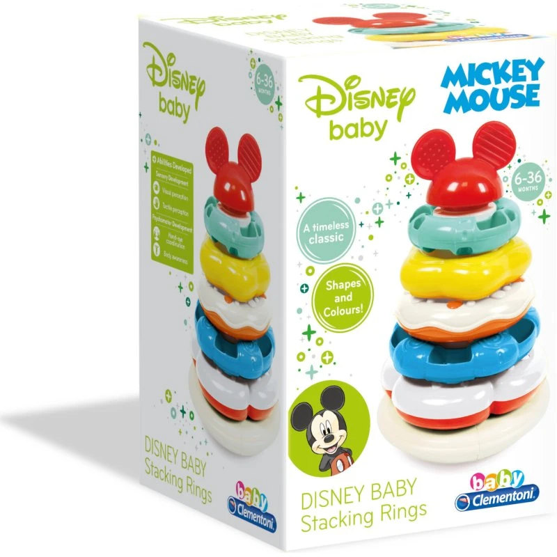 Clementoni Disney Baby Mickey Mouse Stabletårn – 5 farverige ringe