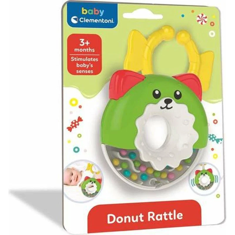 Clementoni Baby Rattle Donut - Rangle med kugler og teksturer
