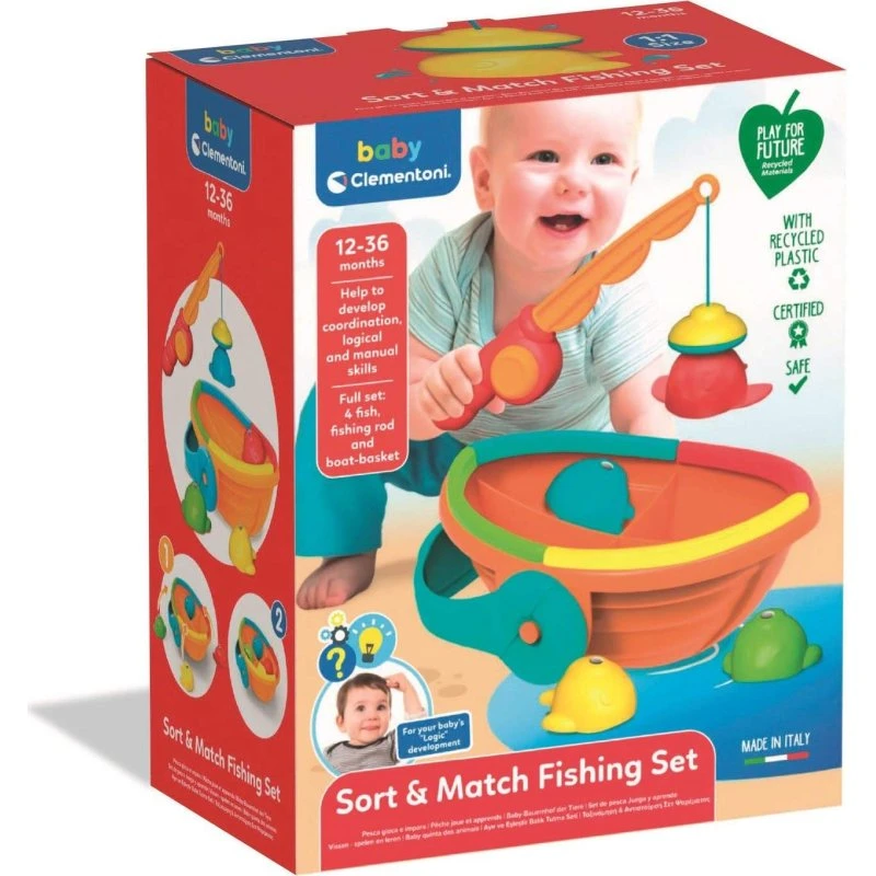 Clementoni Sorter og Match Fiskesæt – 1+ år