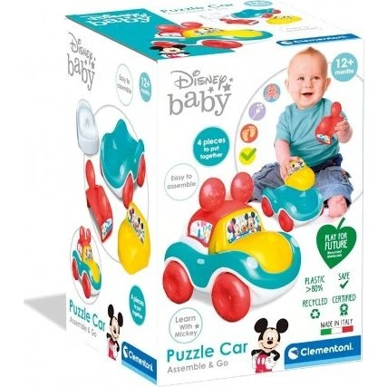 Clementoni Disney Baby Stabelbar Bil – 4 dele, 22 cm, 12 måneder+