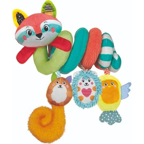 Clementoni Soft Spiral Happy Animals - Blød Puslespil til Klapvogn