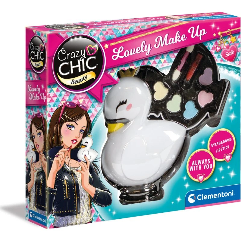 Clementoni Crazy Chic Swan Makeup-æske til børn