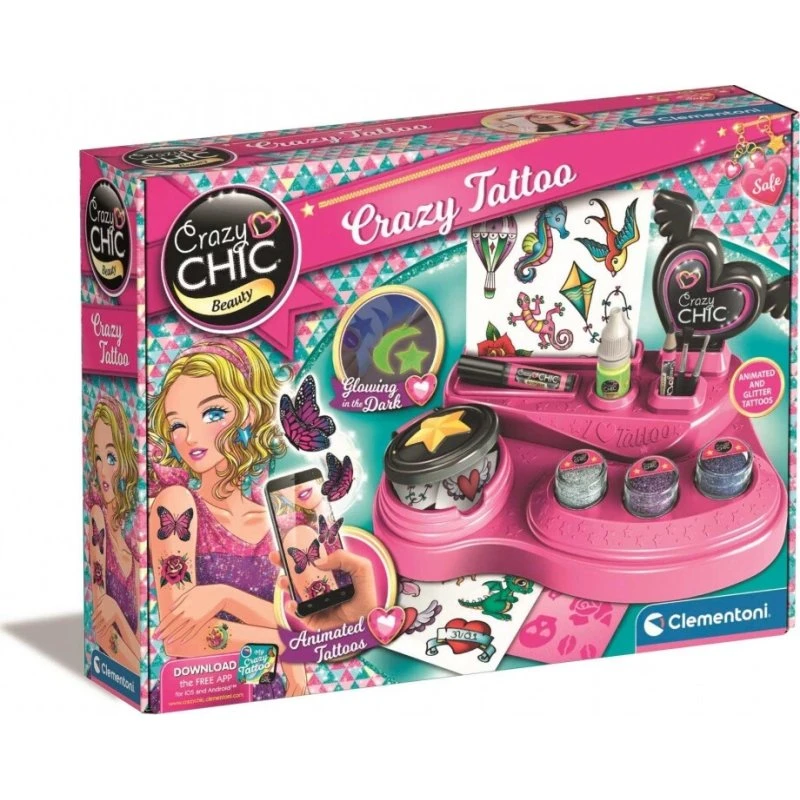 Clementoni Crazy Chic Tatoveringer Til Børn - 6år+