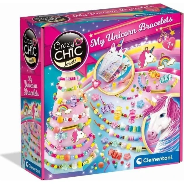 Clementoni Crazy Chic Enhjørning Kreativ Boks – Lav farverige perlearmbånd fra 7 år
