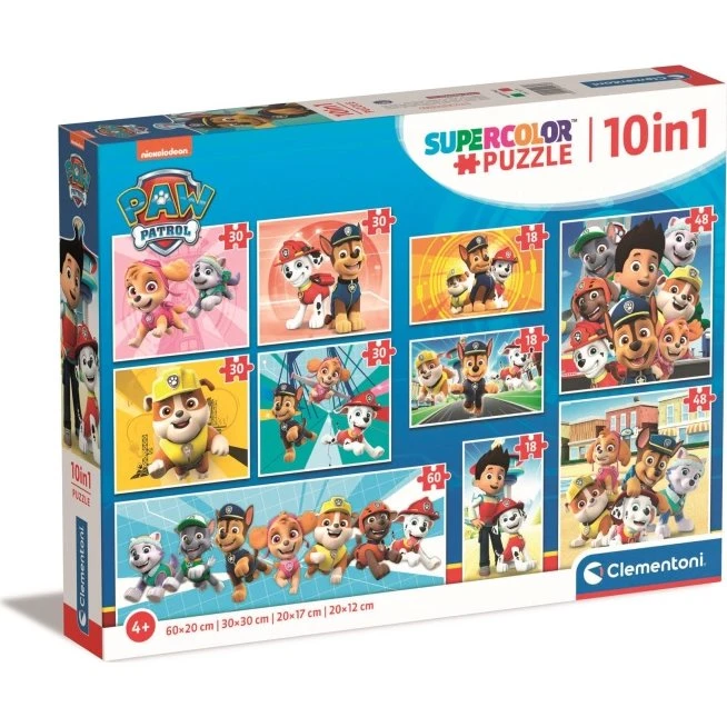 Clementoni Paw Patrol 10-i-1 Puslespil, 18-60 brikker
