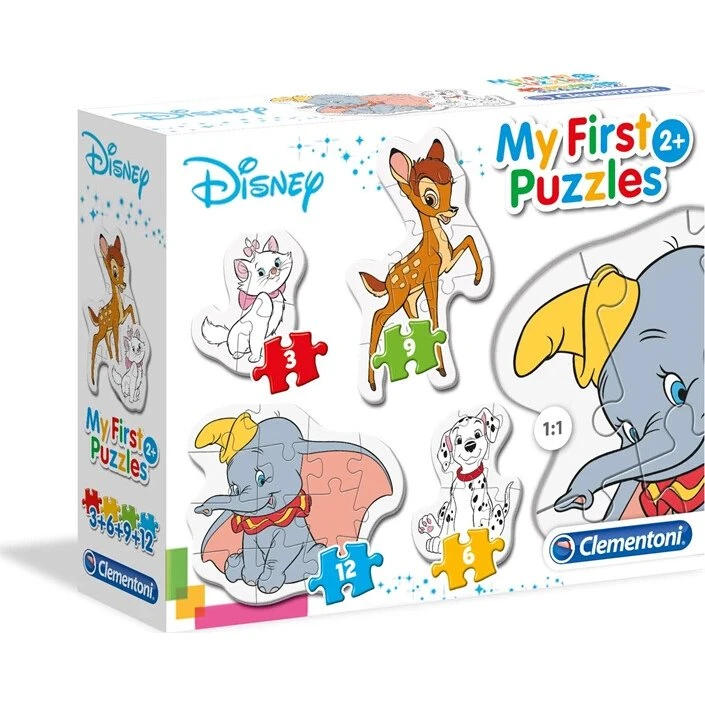 Clementoni Mit Første Puslespil - Disney Klassikere - 4 Stk