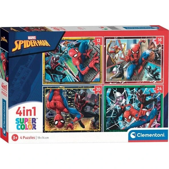 Clementoni SuperColor 4-i-1 Puslespil Marvel Spider-Man