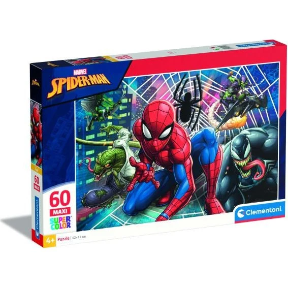 Clementoni Spider-Man SuperColor Maxi Puslespil (60 brikker)