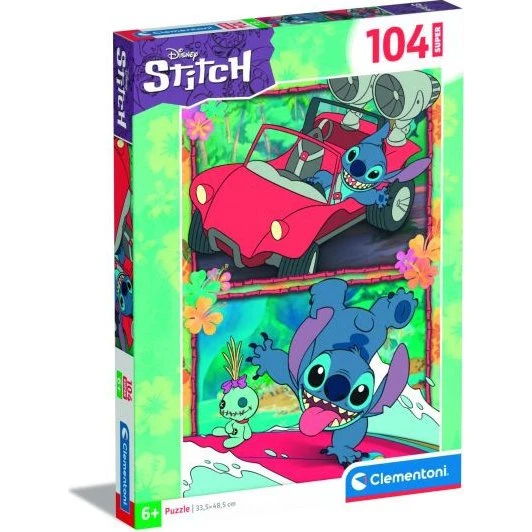 Clementoni SuperColor Stitch 104 Brikker Puslespil