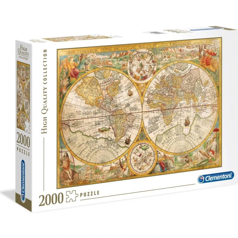 Clementoni Puslespil 2000 Brikker – Gammelt Kort