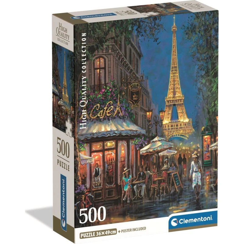 Clementoni Night of the Eiffel Café 500 Brikker Puslespil