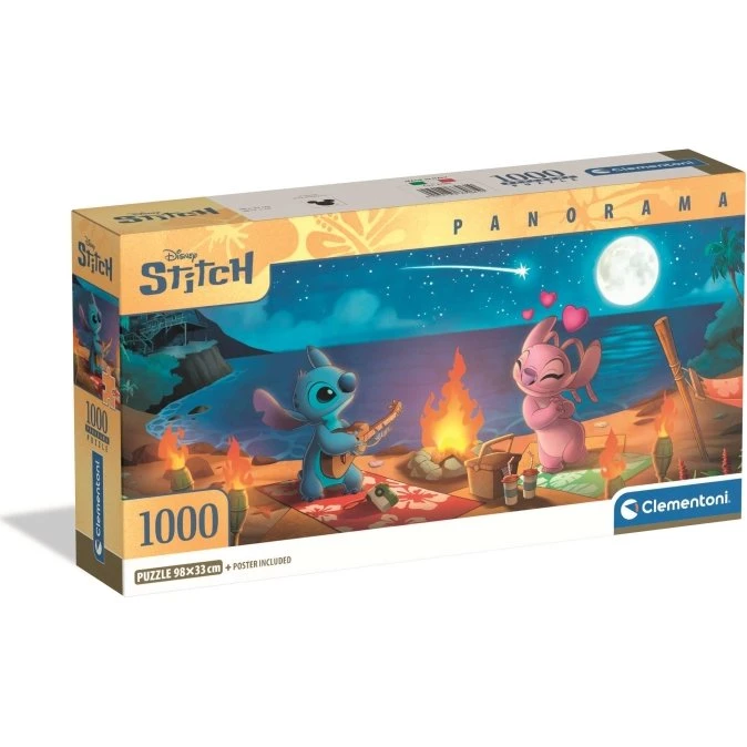 Clementoni Disney Stitch Panorama Puslespil, 1000 brikker
