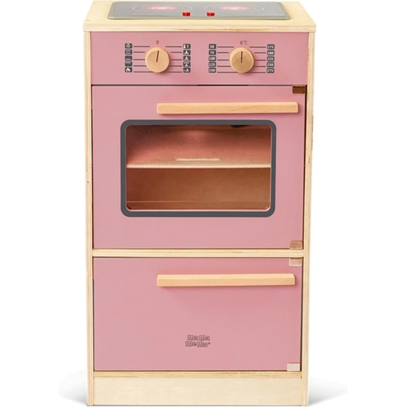 MaMaMeMo Legekøkken - Ovn m. kogeplade, Cherry