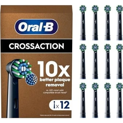 Oral-B Pro Cross Action Sort, 12 stk. Tandbørstehoveder