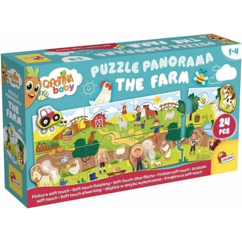 Lisciani Carotina Baby Puzzle Panorama - Gård (24 brikker)