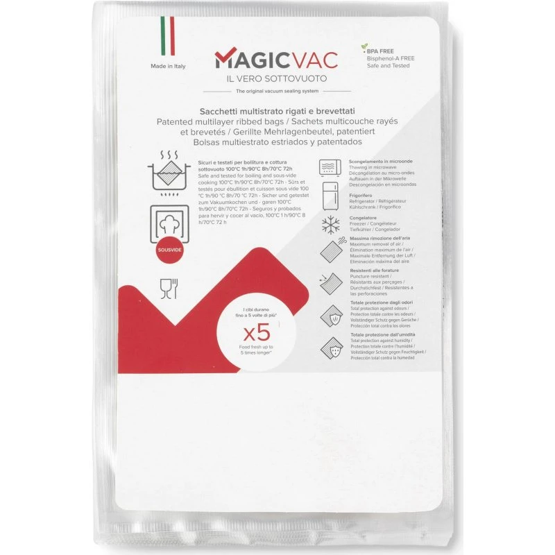 Magic Vac ACO1059 Rektangulære Vakuumposer 20x30cm, 50 stk