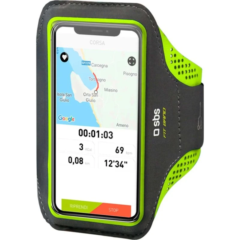 SBS XXL Mobilholder til Arm, Sort/Grøn