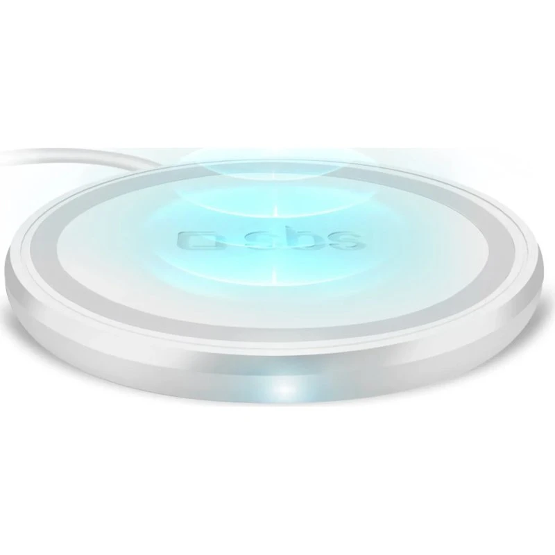 SBS Wireless 15W Qi Charger Pad - Hvid