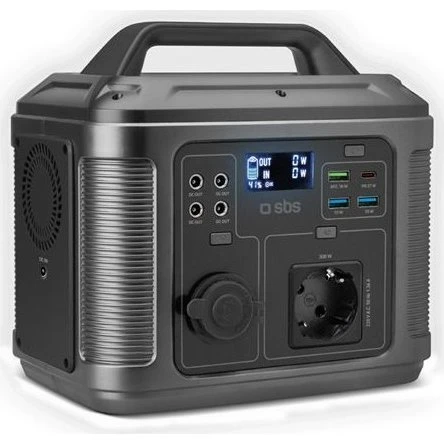 SBS Portable 300W Power Station – 64.000 mAh, USB-C/A, LED-spot, LCD-skærm