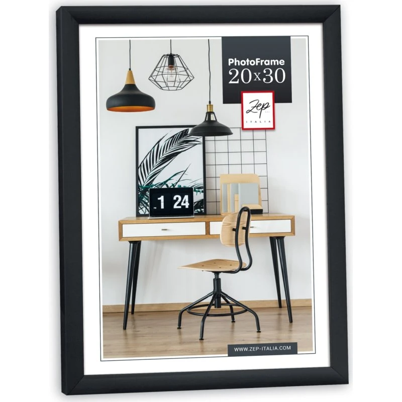 ZEP New Easy KB12 20x25 cm Billedramme i sort plastik