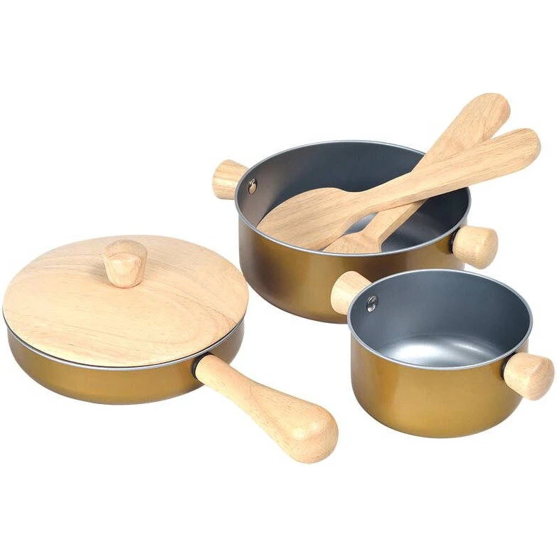PlanToys Grydesæt i træ og metal