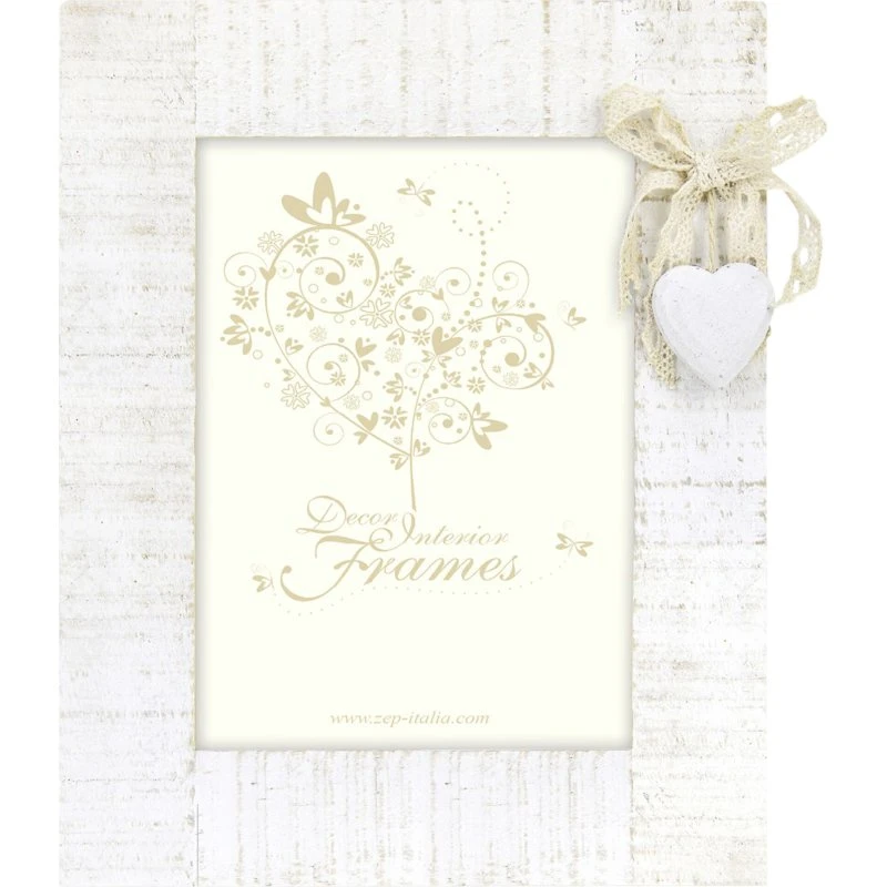 ZEP Kati TZ7546 Billedramme 10x15 cm Hvid/Creme Træ med Hjerte