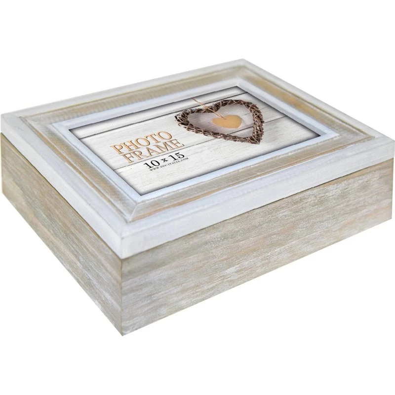 ZEP EZ555 Opbevaringsboks Hvid Træ 20x15x6,5 cm