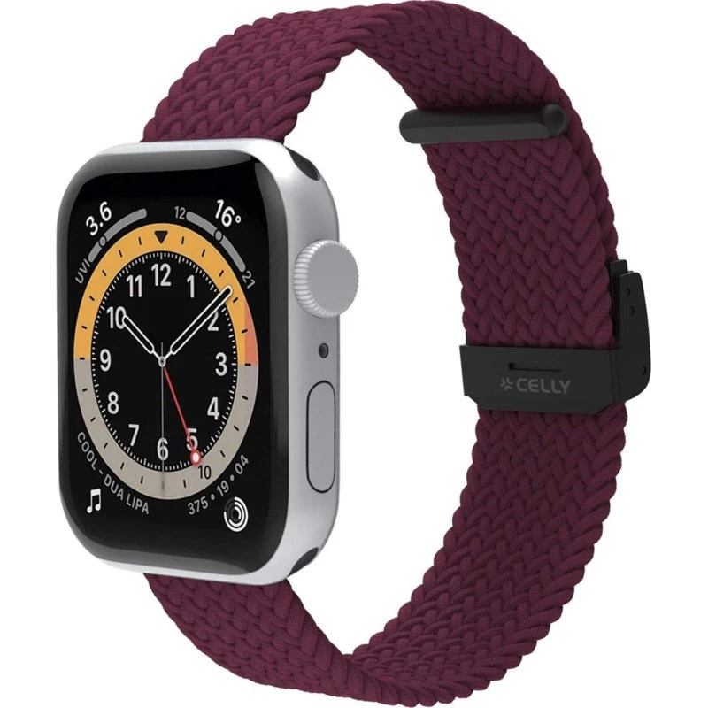 Celly Flettet Lilla Armbånd til Apple Watch 42/44/45 mm