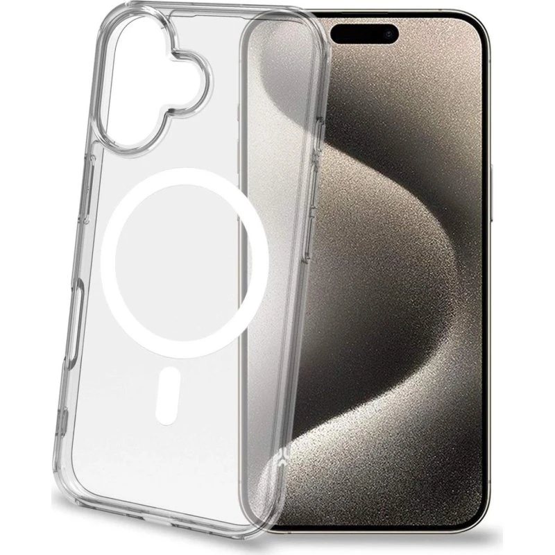 Gelskinmag TPU Cover MagSafe-kompatibelt iPhone 16 Transparent
