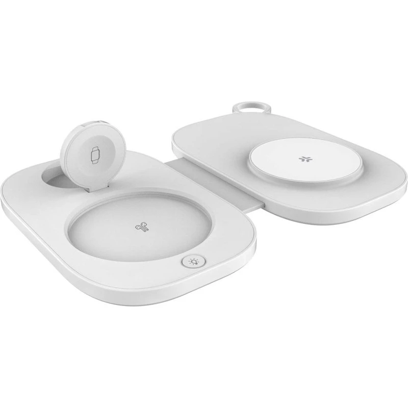 Celly 3-i-1 MagSafe-kompatibel trådløs oplader, hvid