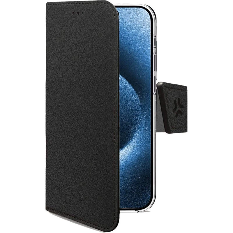 Celly Wally Wallet Case iPhone 17 Pro – Sort, Øko-læder