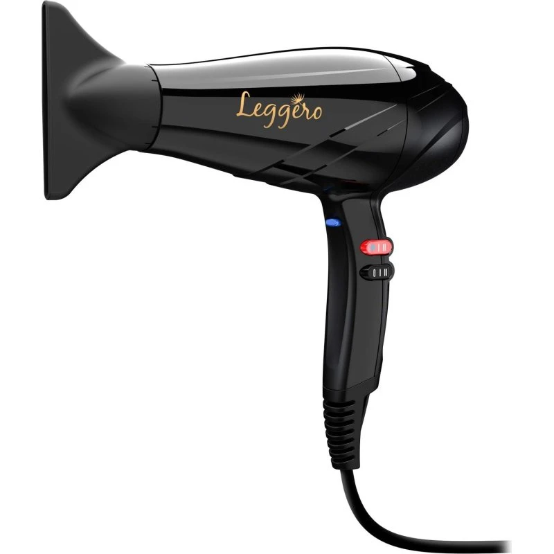 GA.MA Leggero Hårtørrer 2400W, Sort, Made in Italy