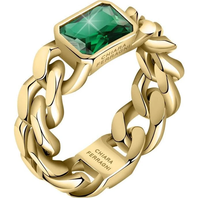 Chiara Ferragni Ring Grøn, Størrelse 18