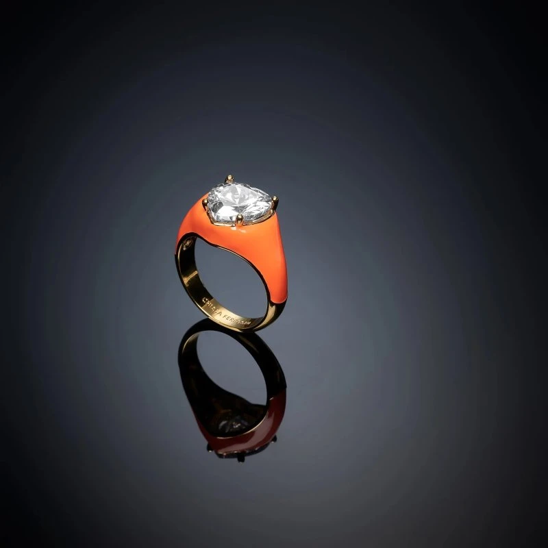 Chiara Ferragni Love Parade Ring Orange Str. 52