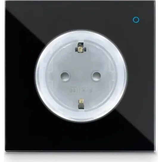 Iotty Smart Outlet Sort, trådløs styring via app og stemme