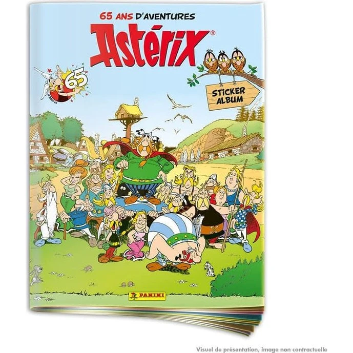 Panini Asterix 65-års Jubilæum - 264 Klistermærker med Glans og Metall