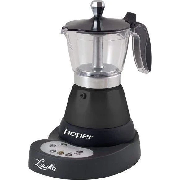 Beper BC041N Elektrisk Kaffemaskine, 3 Kopper, 400 W, Sort