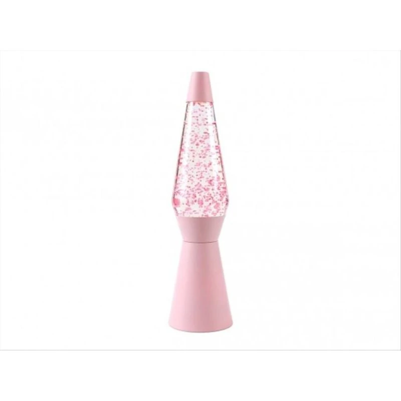iTotal Spaceship Glitter Lavalampe 40 cm Pastel Pink