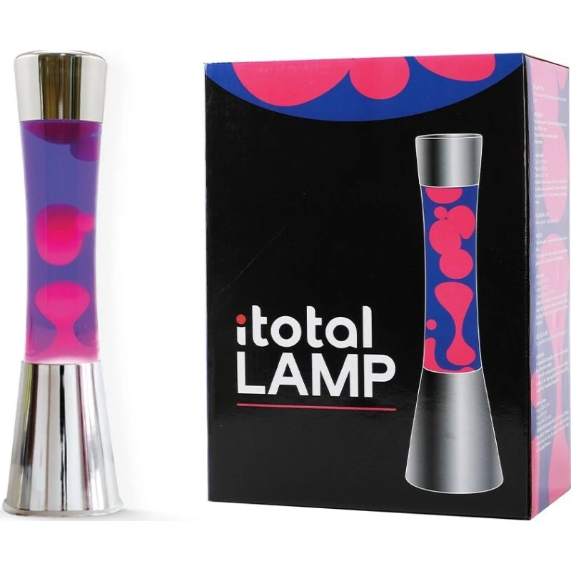 iTotal Lava Lampe 40 cm Lyserød og Lilla Sølv