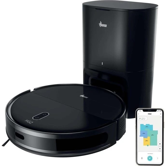 Hoover HG2 Robotdammsugere Våt & Torr med Tømningsstation, Sort