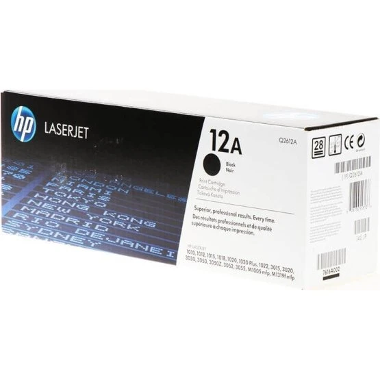 HP 12A Q2612A Sort Toner, 2000 sider