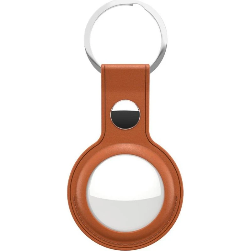 KeyBudz Leather Keyring til AirTag - Tan