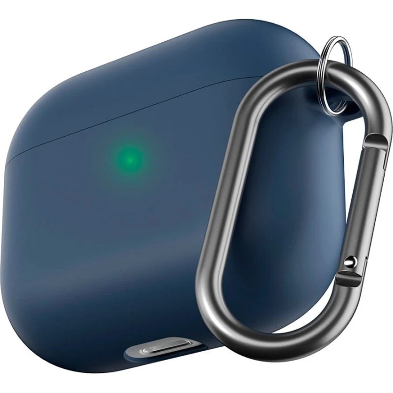 KeyBudz HyBridShell AirPods 3 Hård Skærm med Karabinhage, Blå