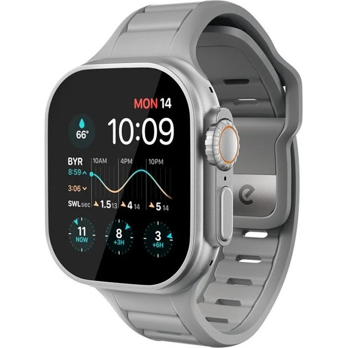 Keybudz Journey Urrem til Apple Watch 44-49mm, Stengrå