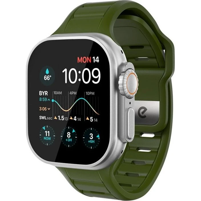 Keybudz Journey Urrem til Apple Watch 44-49mm, Skovgrøn