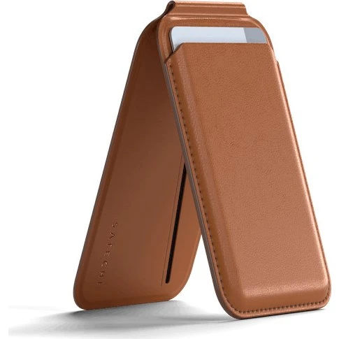 Satechi Magnetic Wallet Stand - Brun (MagSafe Kompatibel)